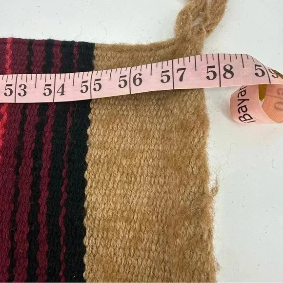 Hand woven 2’x4’ wool rug or wall hanging Southwestern, Zapotec Navajo 28”x58” - Picture 2 of 5